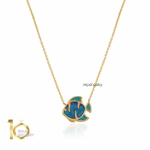 گردنبند طلا کودک طرح ماهی