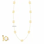 گردنبند رولباسی طلا طرح شنل