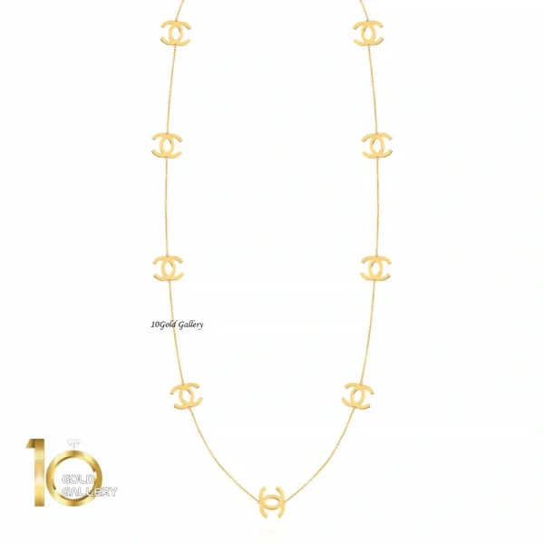 گردنبند رولباسی طلا طرح شنل