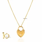 آویز طلا طرح قلب تیفانی