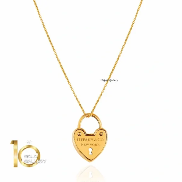 آویز طلا طرح قلب تیفانی