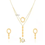 نیم ست طلا طرح هندسی