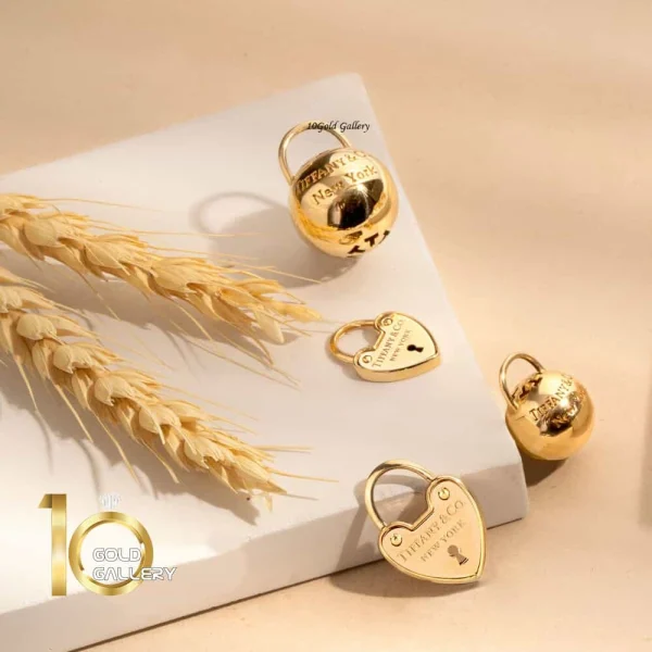 آویز طلا طرح قلب تیفانی