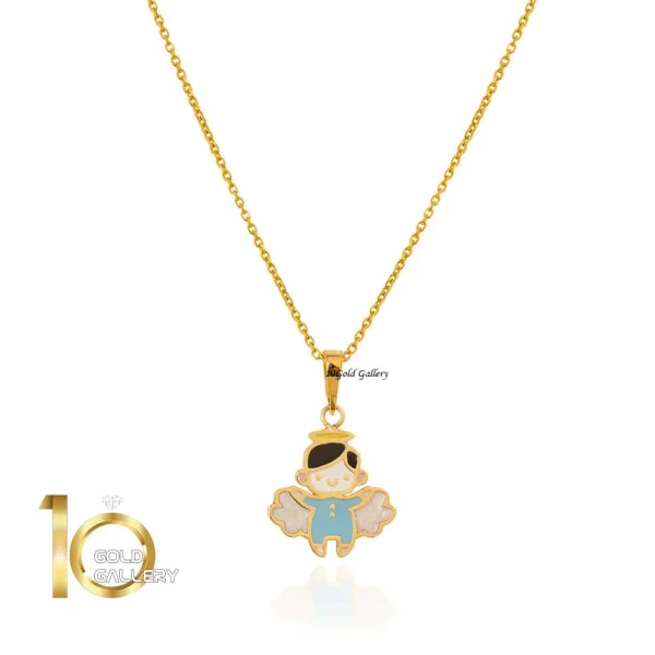آویز طلا کودک طرح فرشته پسر