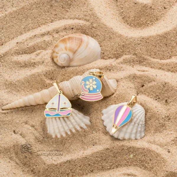 آویز طلا کودک طرح گوی برفی