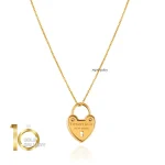 آویز طلا طرح قلب تیفانی