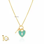 آویز طلا طرح قلب تیفانی