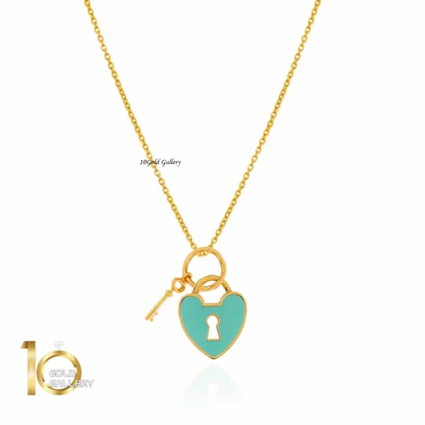 آویز طلا طرح قلب تیفانی