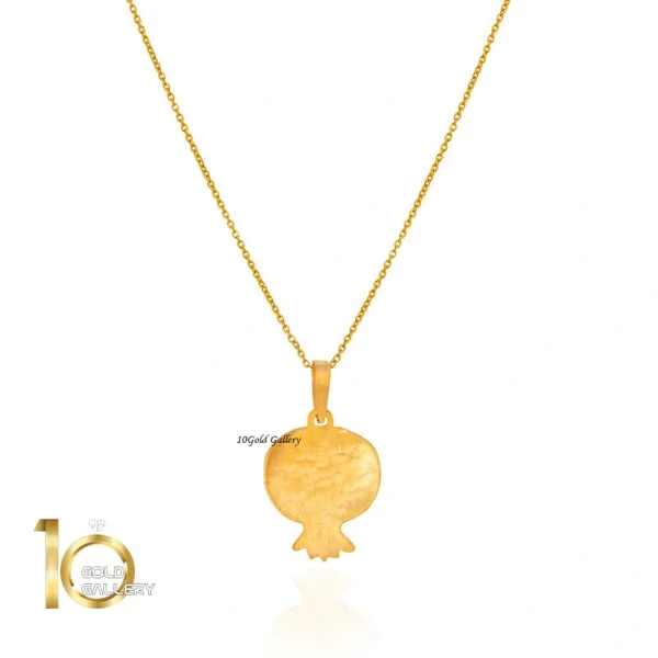 آویز طلا طرح انار چکشی