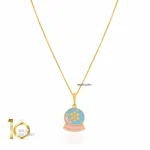 آویز طلا کودک طرح گوی برفی