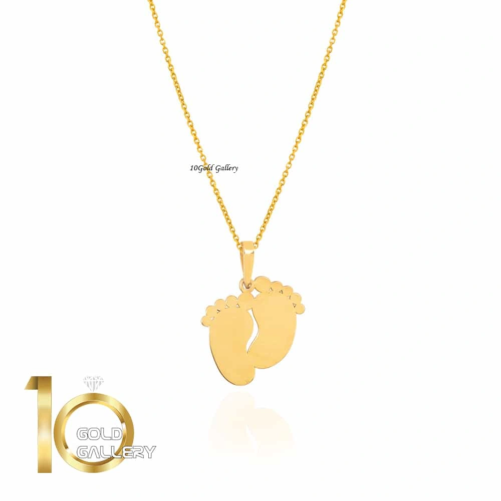 آویز طلای کودک طرح ردپا کد KP653 آویز طلای کودک طرح ردپا