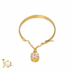 انگشتر طلا با آویز طرح فلاور کد CR364 - تصویر 3