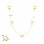 گردنبند رولباسی طلا طرح شنل