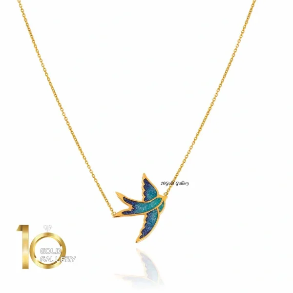 گردنبند طلا کودک طرح پرستو