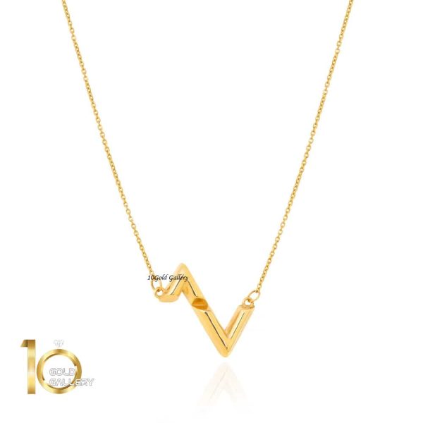 گردنبند طلا طرح LV کد CN534