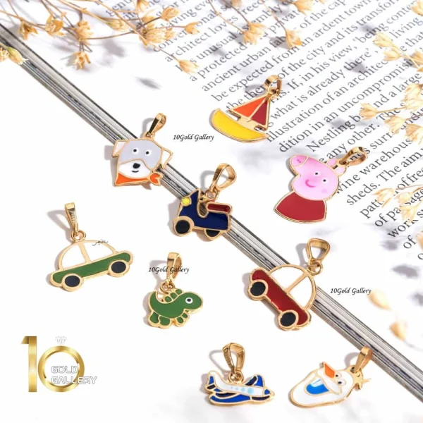 آویز طلای کودک طرح موتور