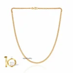 گردنبند طلا مردانه طرح کارتیه کد MN703