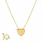 گردنبند-طلا-طرح-قلب-صدفی