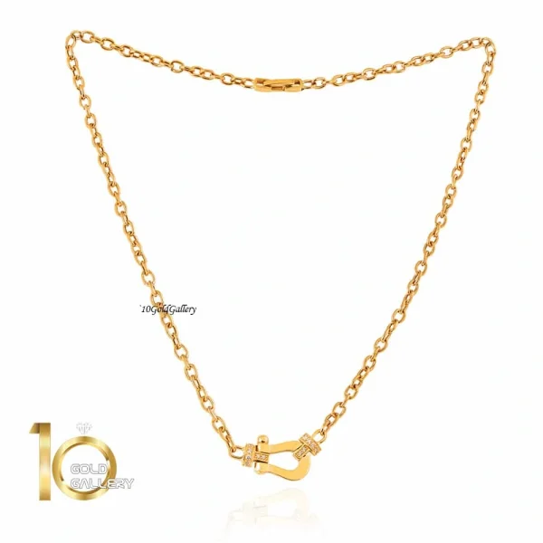 گردنبند-طلا-طرح-فرد-با-زنجیر-کارتیه