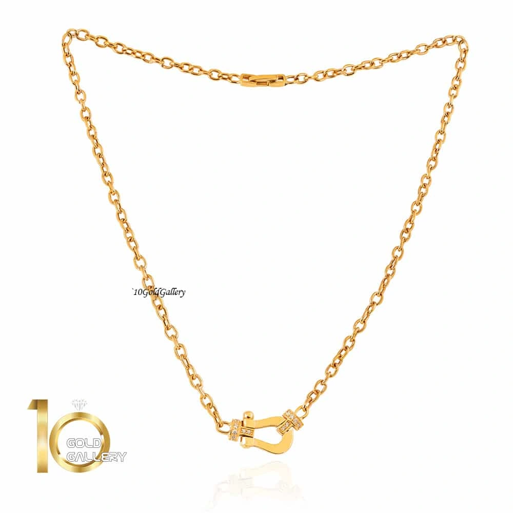 گردنبند-طلا-طرح-فرد-با-زنجیر-کارتیه