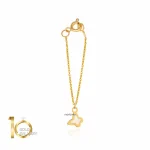 آویز-ساعت-طرح-پروانه-با-میناکاری-سفید