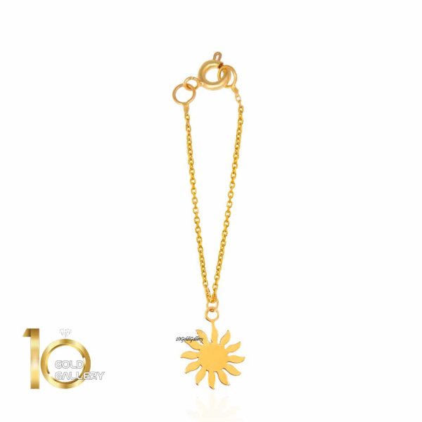 آویز ساعت طلا طرح خورشید کد WP367