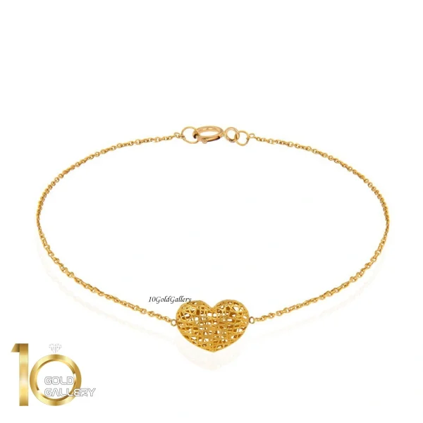 دستبند-طلا-زنانه-طرح-قلب-فیوژن