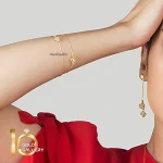 دستبند-طلا-زنانه-طرح-مکعب-با-کریستال-سایز-کوچک