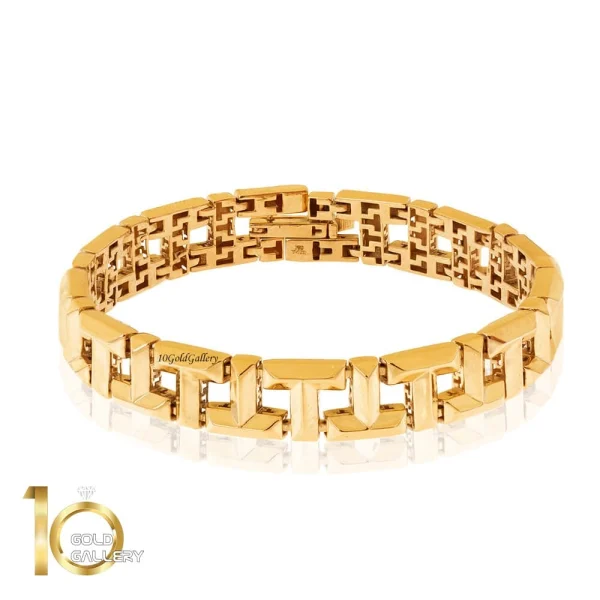 دستبند-طلا-طرح-تیفانی-پهن