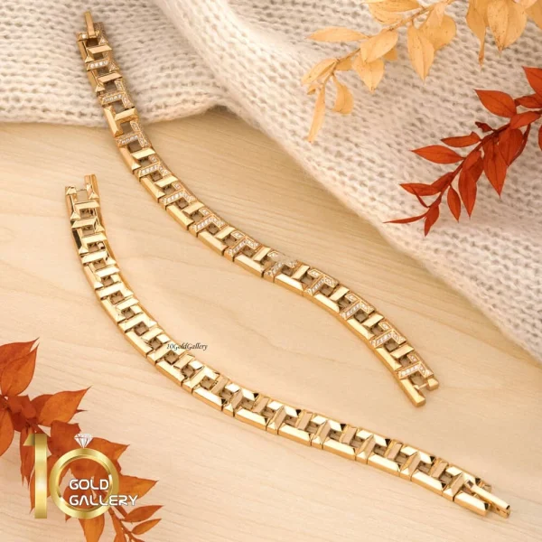دستبند-طلا-طرح-تیفانی-پهن