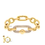 دستبند-طلا-طرح-مارلا-آرون