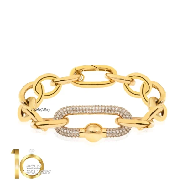 دستبند-طلا-طرح-مارلا-آرون