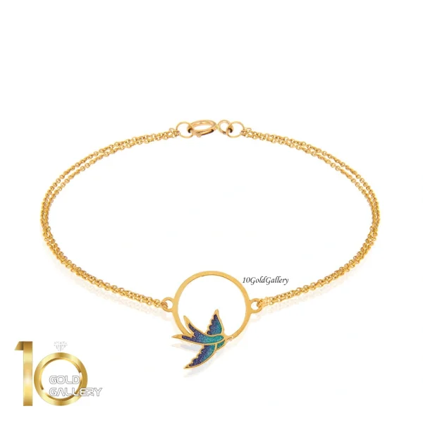 دستبند-طلا-طرح-پرستو