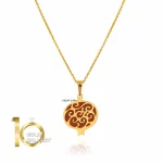 آویز طلا طرح انار میناکاری