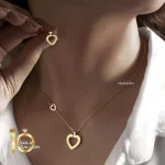 گوشواره طلا طرح قلب فرد ساده
