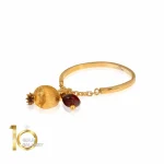 انگشتر طلا زنانه با اویز انار کالکشن یلدا