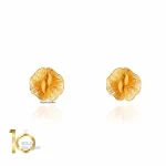 گوشواره طلا طرح فیوژن گل