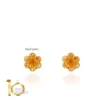 گوشواره طلا طرح گل فیوژن
