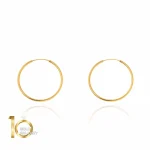 گوشواره حلقه ای طلا در سه سایز