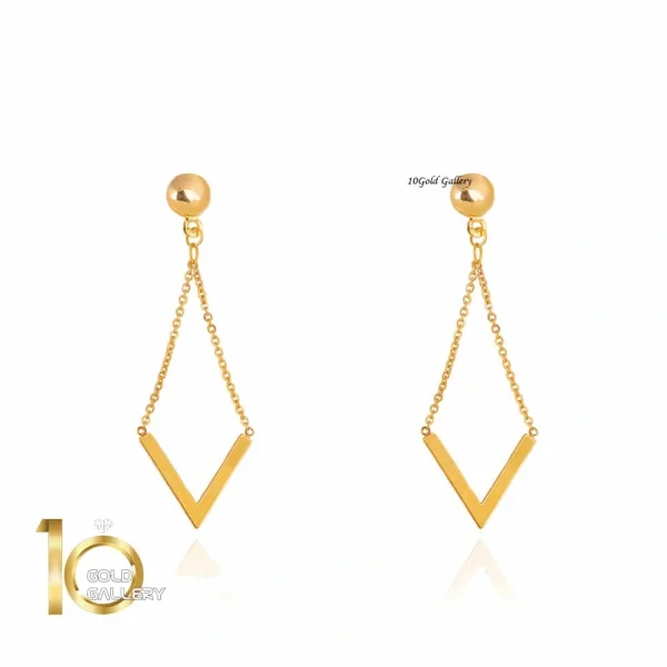 گوشواره طلا طرح V