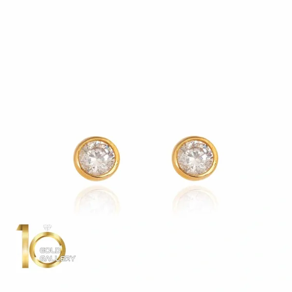 گوشواره طلا مدل تک نگین