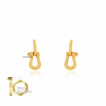 گوشواره طلا طرح فرد مدل ساده