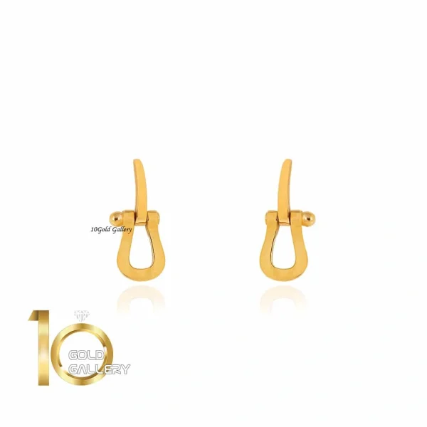 گوشواره طلا طرح فرد مدل ساده