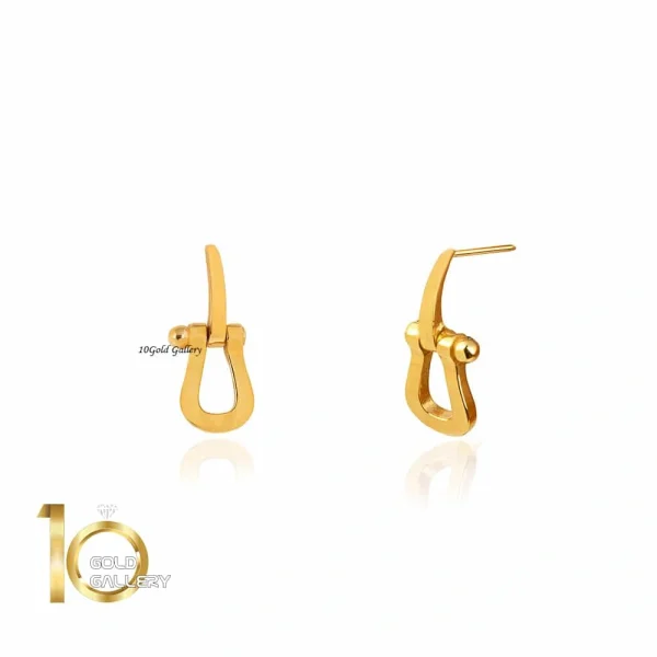 گوشواره طلا طرح فرد مدل ساده