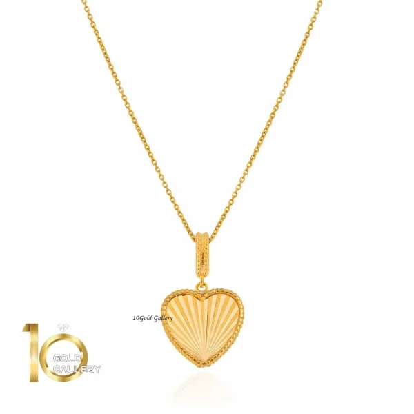 آویز طلا طرح قلب