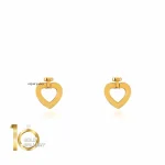 گوشواره طلا طرح قلب فرد ساده