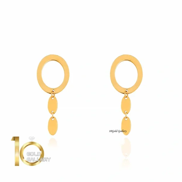 گوشواره طلا طرح هندسی