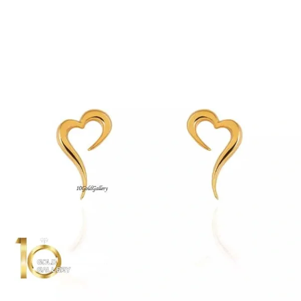 گوشواره طلا طرح قلب فانتزی