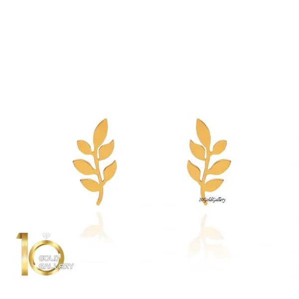 گوشواره طلا طرح برگ