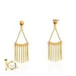 گوشواره طلا طرح آبشاری